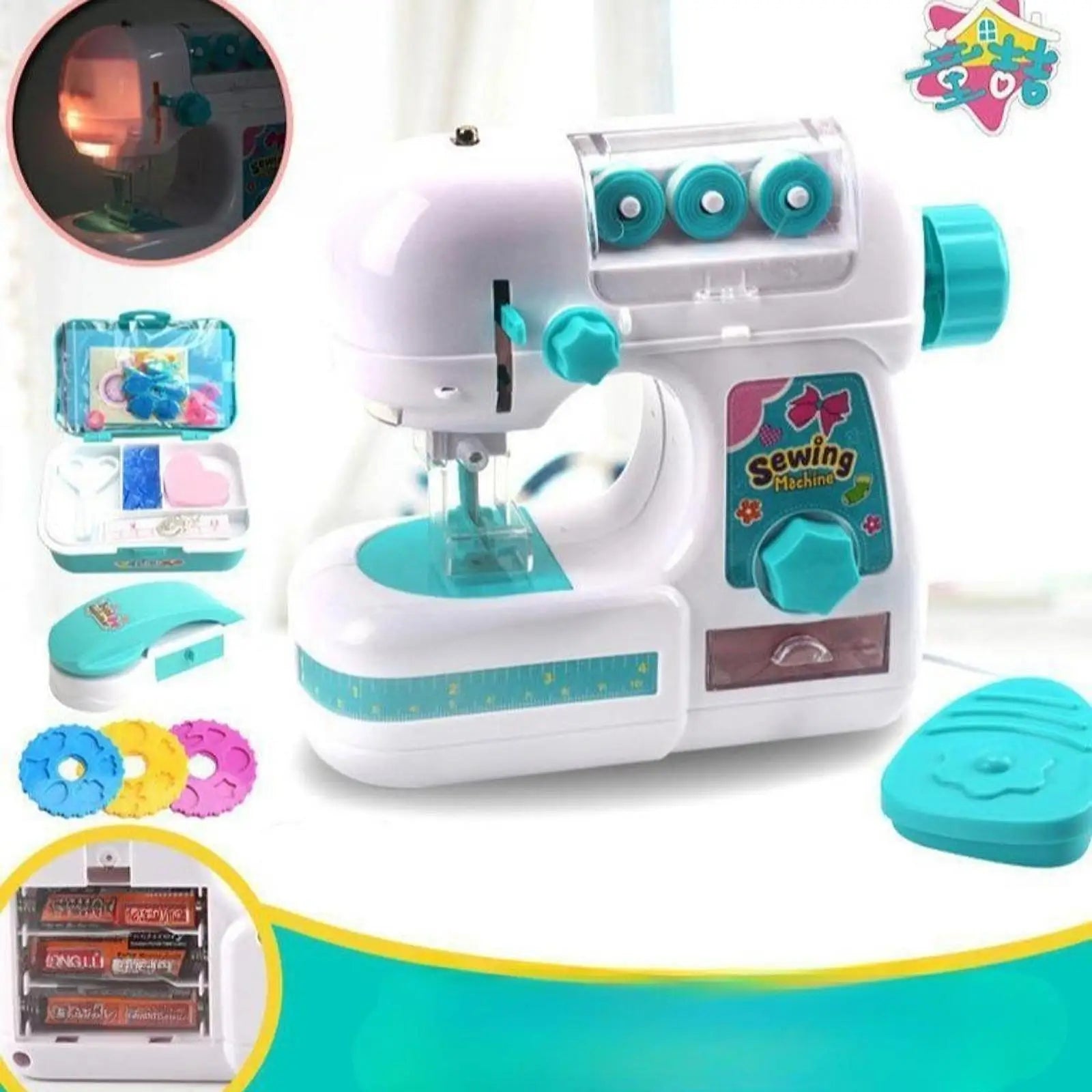 Mini Electric Sewing Machine Toy for Kids