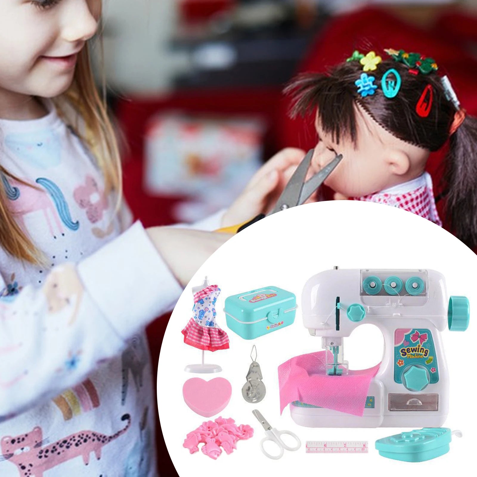 Mini Electric Sewing Machine Toy for Kids