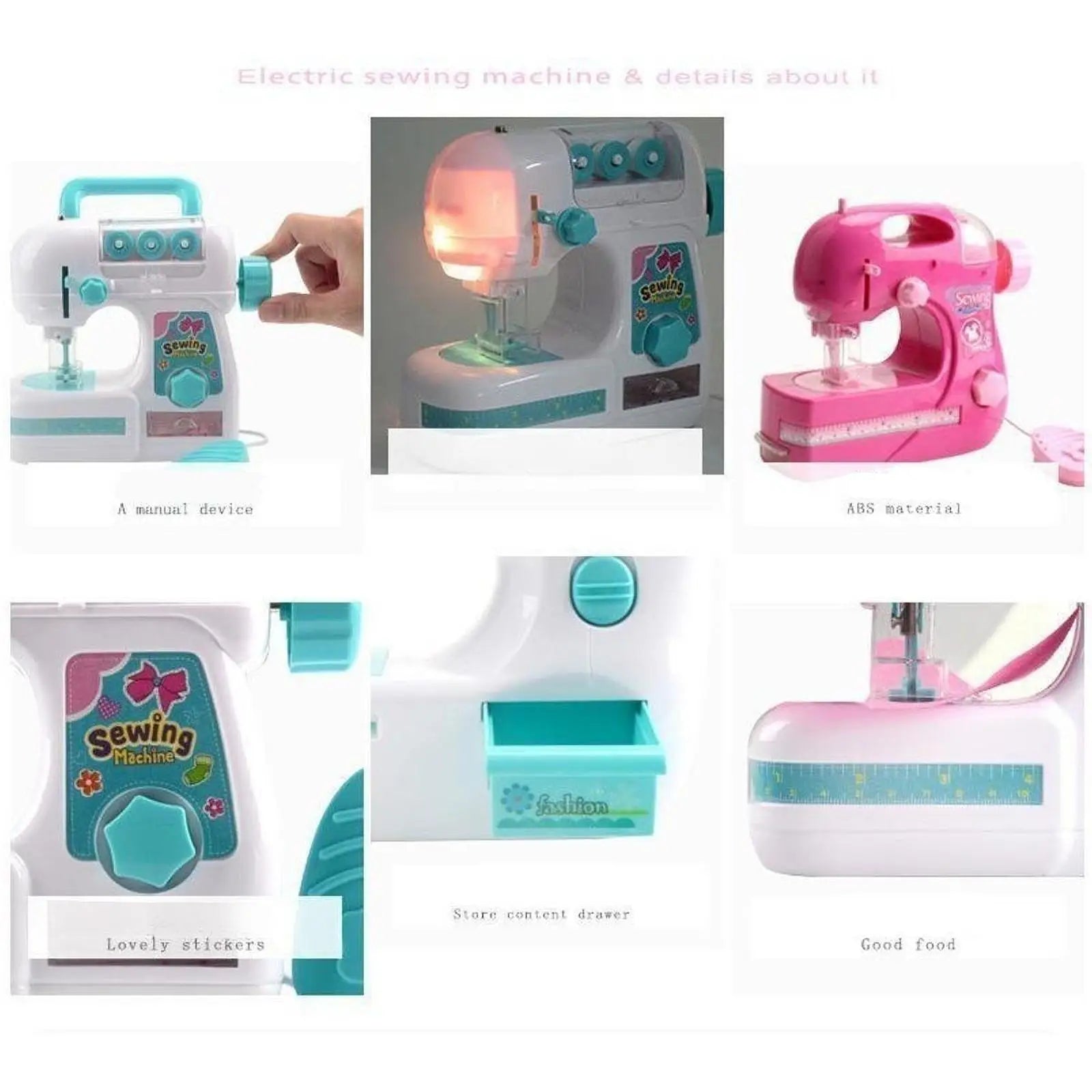 Mini Electric Sewing Machine Toy for Kids