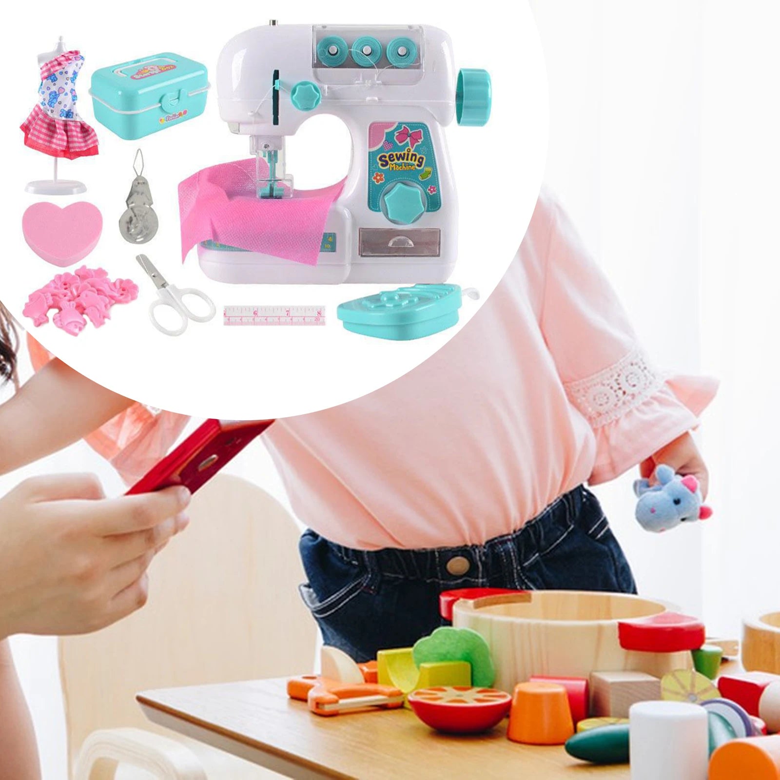Mini Electric Sewing Machine Toy for Kids