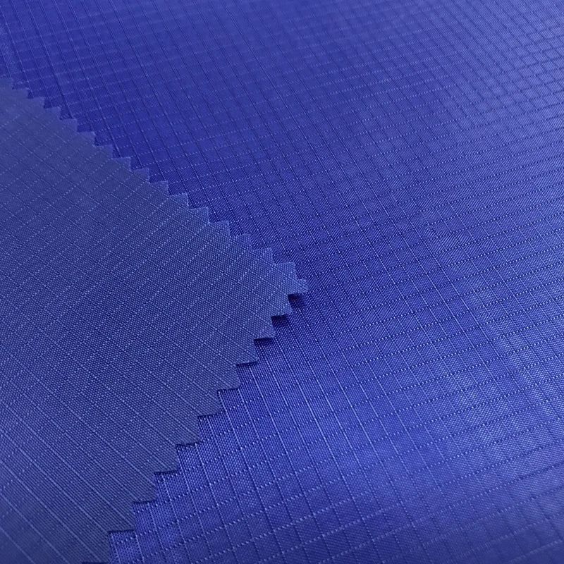 1* 1.5m Wide 210T Checked Polyester Taffeta Waterproof Fabric PU Coating For Kite Fabric Umbrella Cloth DIY Handmade Fabric