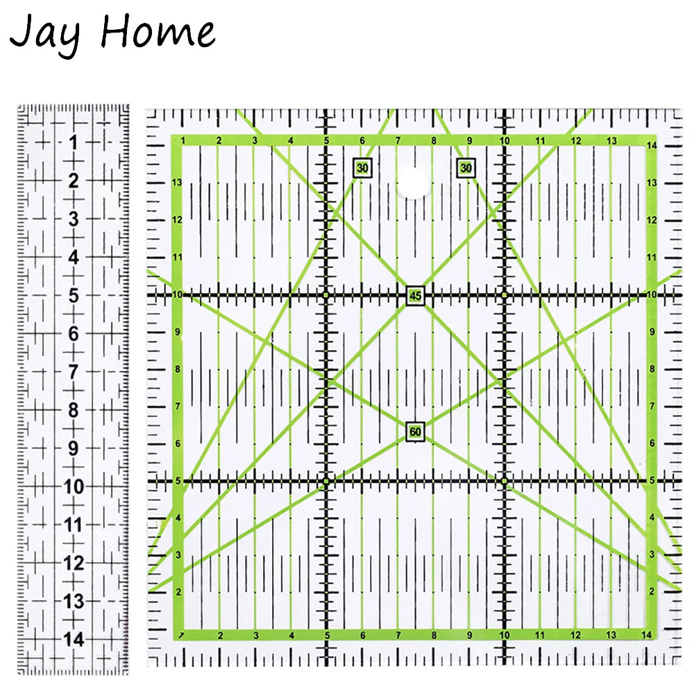 15cm Quilting Patchwork Ruler Fabric Cloth Cutting Ruler Acrylic Sewing Rulers DIY Knitting Crafts Tailor Sewing Accessories