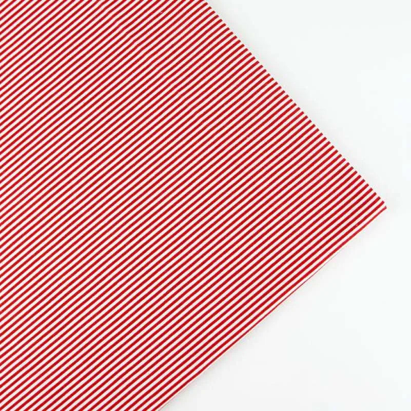 Pure Cotton Fabric Plain Weave Polka Dot Vertical Strip Printed For Sewing Handmade DIY By the Meter