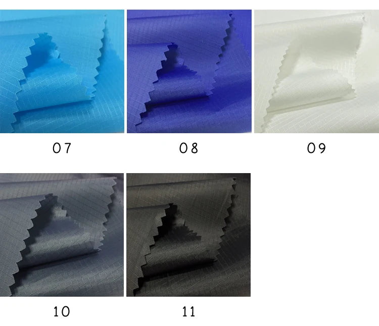 1* 1.5m Wide 210T Checked Polyester Taffeta Waterproof Fabric PU Coating For Kite Fabric Umbrella Cloth DIY Handmade Fabric