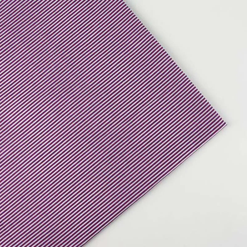 Pure Cotton Fabric Plain Weave Polka Dot Vertical Strip Printed For Sewing Handmade DIY By the Meter