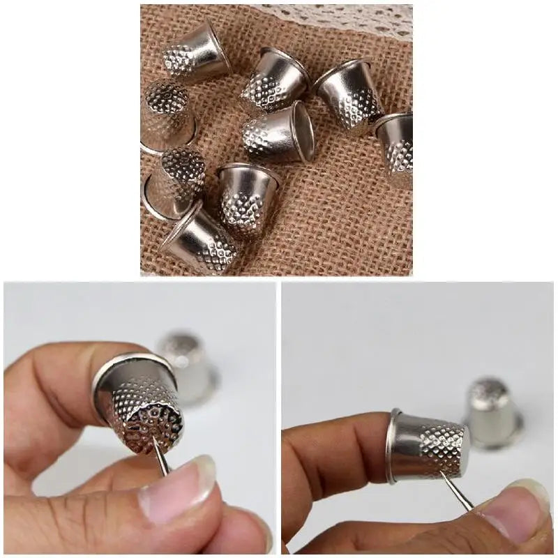 3 Pcs Metal Thimbles – Tailor Sewing Finger Protectors