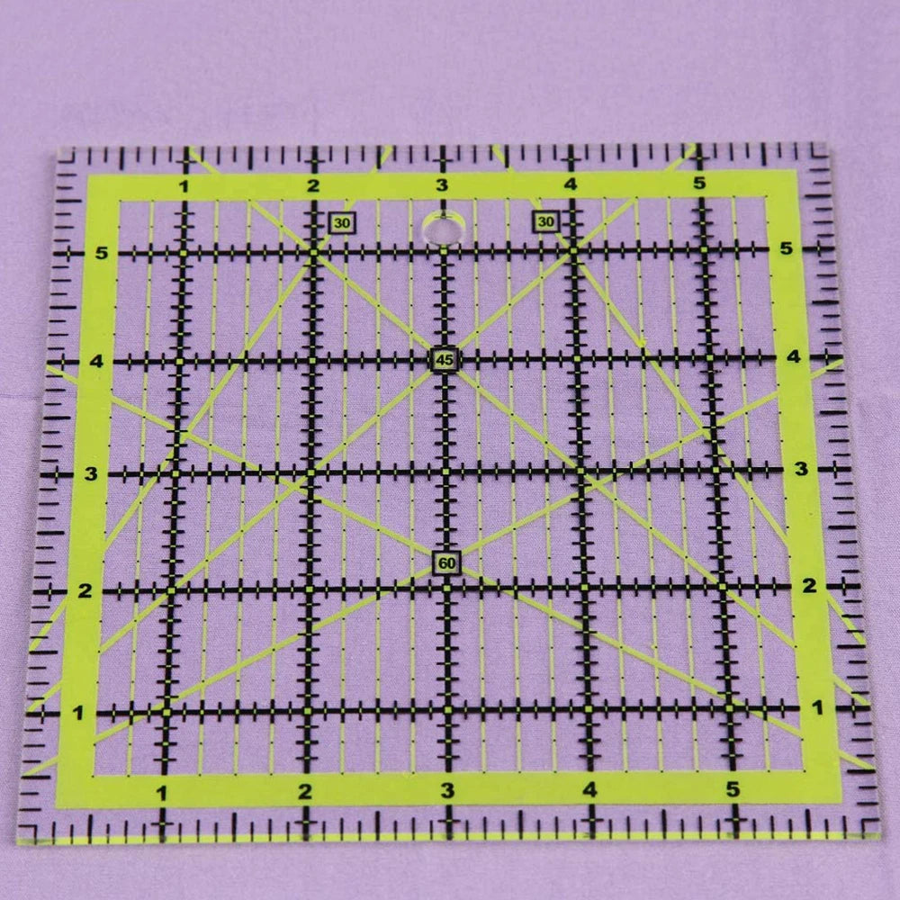 6"X6" Square Quilting Rulers Fabric Leather Cutting Ruler Acrylic Quilters Rulers for Patchwork DIY Crafts Stitching Sewing Rule