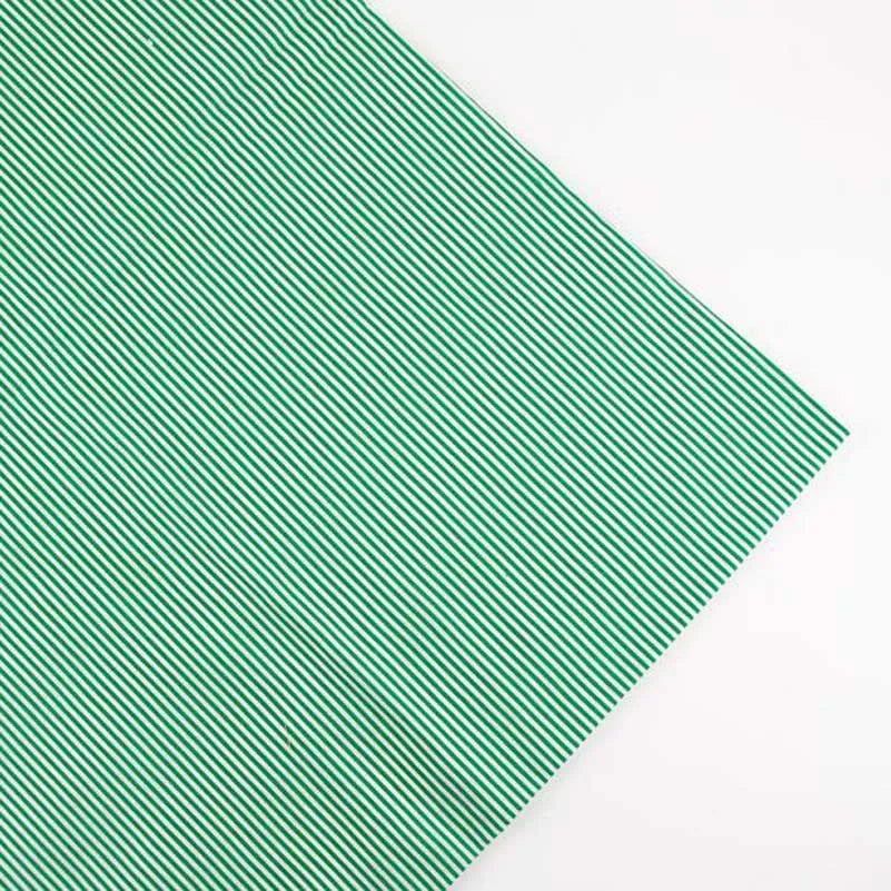 Pure Cotton Fabric Plain Weave Polka Dot Vertical Strip Printed For Sewing Handmade DIY By the Meter