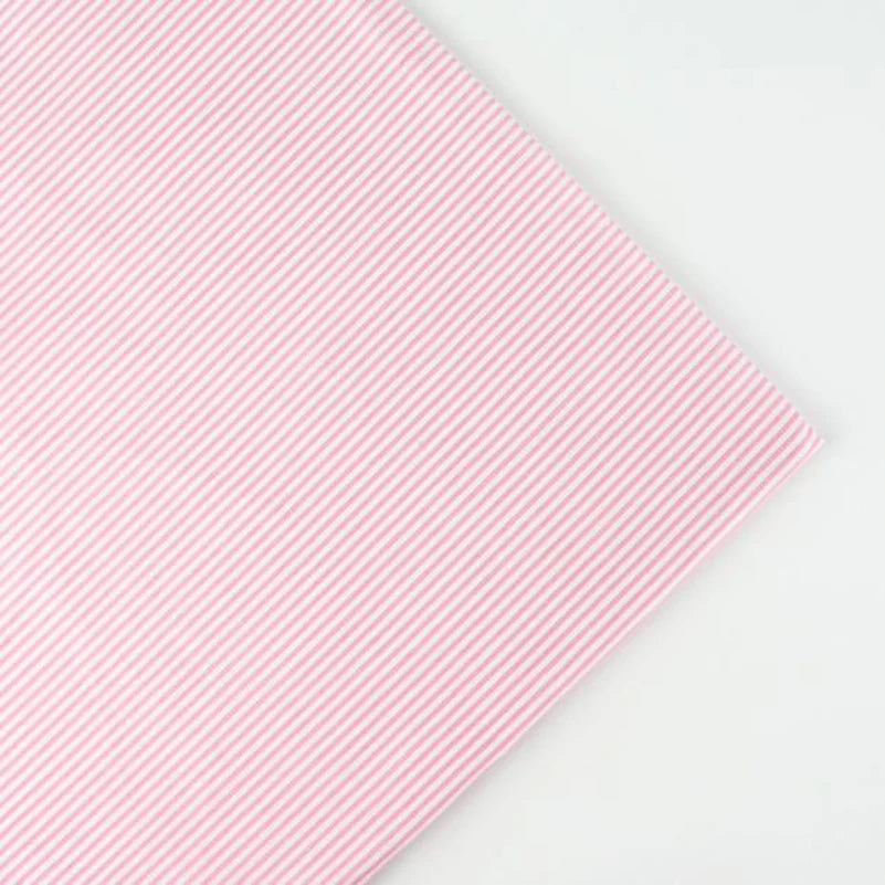 Pure Cotton Fabric Plain Weave Polka Dot Vertical Strip Printed For Sewing Handmade DIY By the Meter