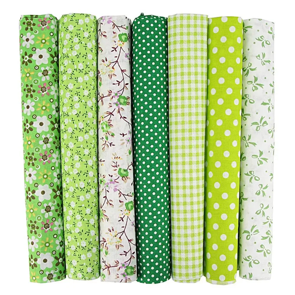 Assorted Cotton Fabric Squares – 7 Pieces