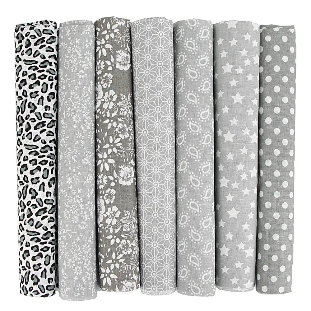 Assorted Cotton Fabric Squares – 7 Pieces