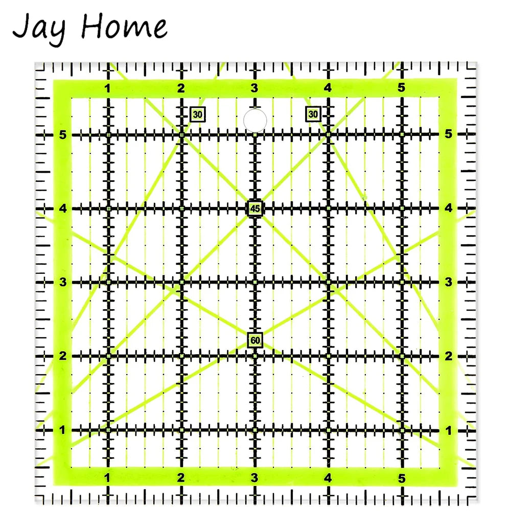 6"X6" Square Quilting Rulers Fabric Leather Cutting Ruler Acrylic Quilters Rulers for Patchwork DIY Crafts Stitching Sewing Rule