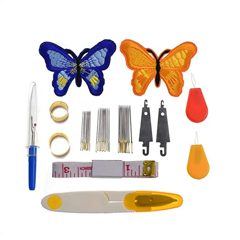 Embroidery Kit 50/150/200/250/450Pcs Cross Stitch Thread With Threader Bobbins Sewing Needles Storage Box Sewing Embroidery Kit