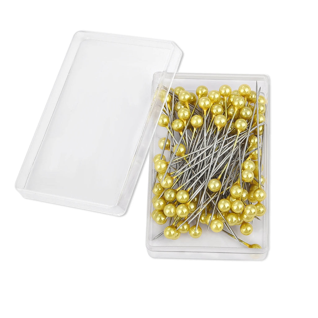 100Pcs Colorful Pearl Head Sewing Pins