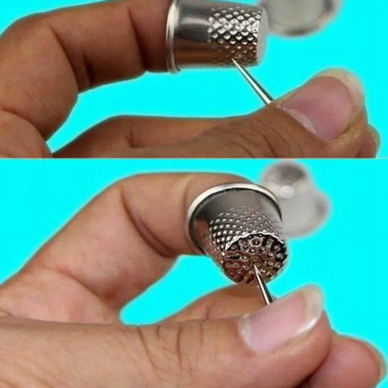 3 Pcs Metal Thimbles – Tailor Sewing Finger Protectors