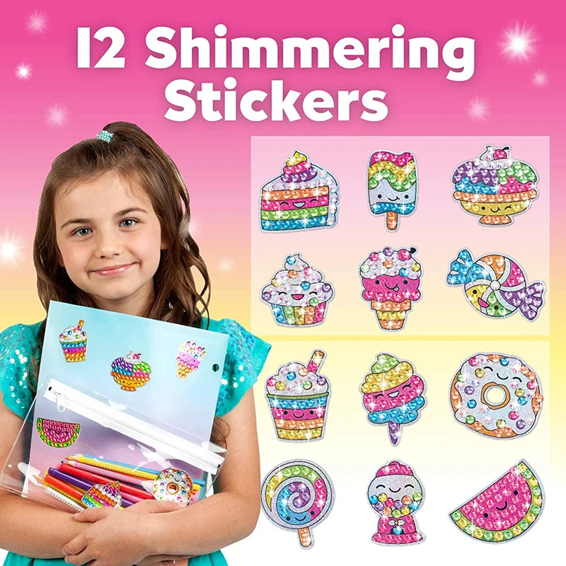 Big Gem Diamond Painting Kit Create Your Own Sweets Diamond Art Stickers 5D Diamond Painting by Number for Kids and Beginner