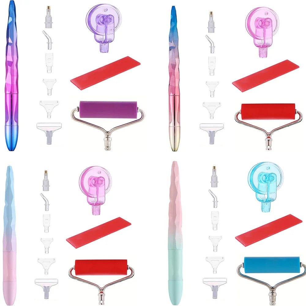 5D Matte Diamond Painting Pen Tool Point Drill Pens Roller Glue Clay Kits DIY Wheel Easy 5D Diamond Painting Cross Stitch Set