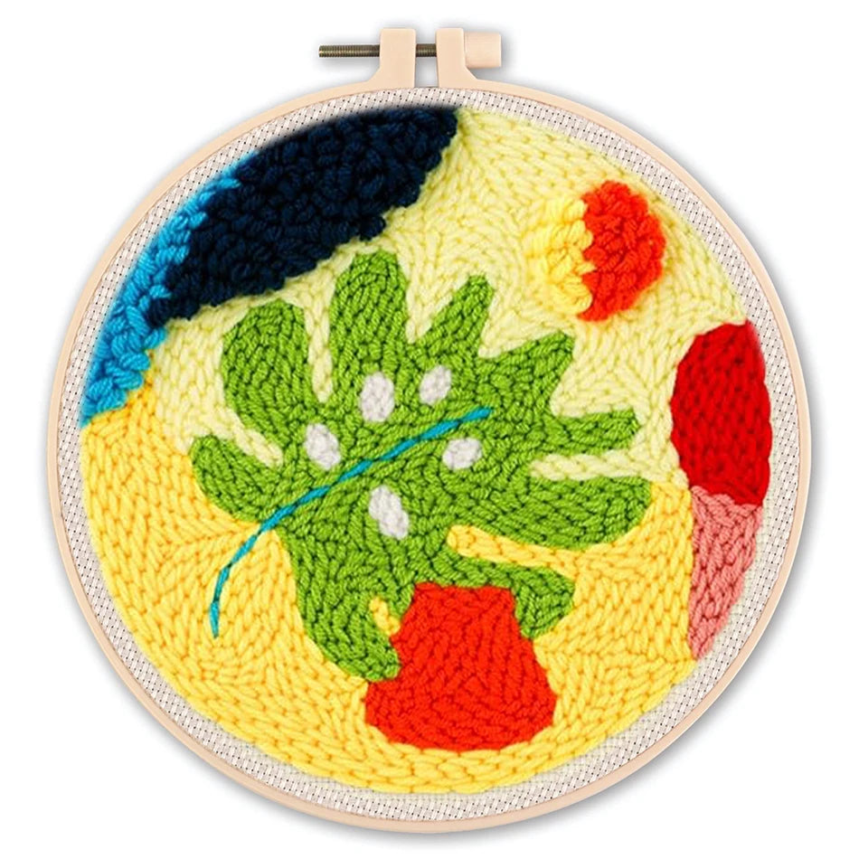 DIY Punch Needle Embroidery Kit – Floral Pattern