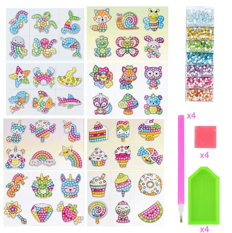 Big Gem Diamond Painting Kit Create Your Own Sweets Diamond Art Stickers 5D Diamond Painting by Number for Kids and Beginner