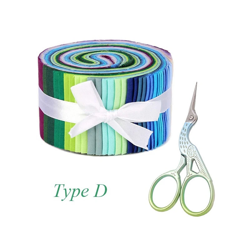 Jelly Roll Cotton Fabric Strips – Random Pattern