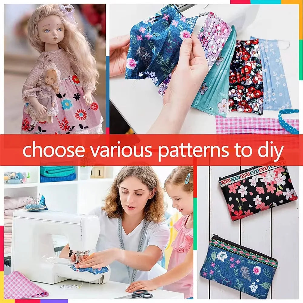 40Pcs Floral Cotton Fabric Patchwork Roll Fabric Roll up Fabric Strips For Quilting Sewing DIY & Quilt Beginners 6.5 X 25cm