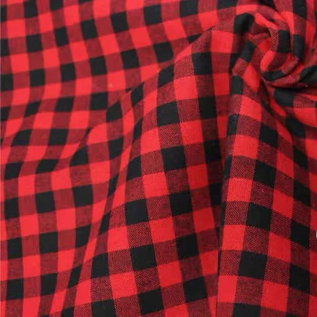 Medium Thick Scottish Checks Polyester Cotton Fabric for Sewing Ladies Skirt School Uniform Skirt Fabric Christmas Decorations