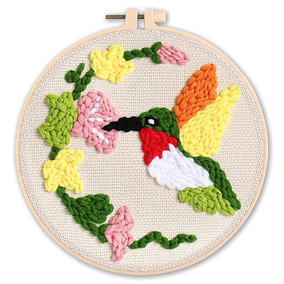DIY Punch Needle Embroidery Starter Kit – Animal Pattern