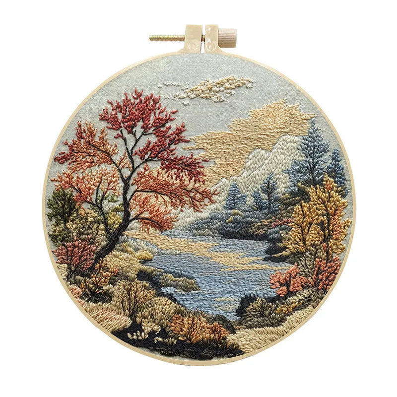 Nature Scenery Embroidery Kit for Beginners