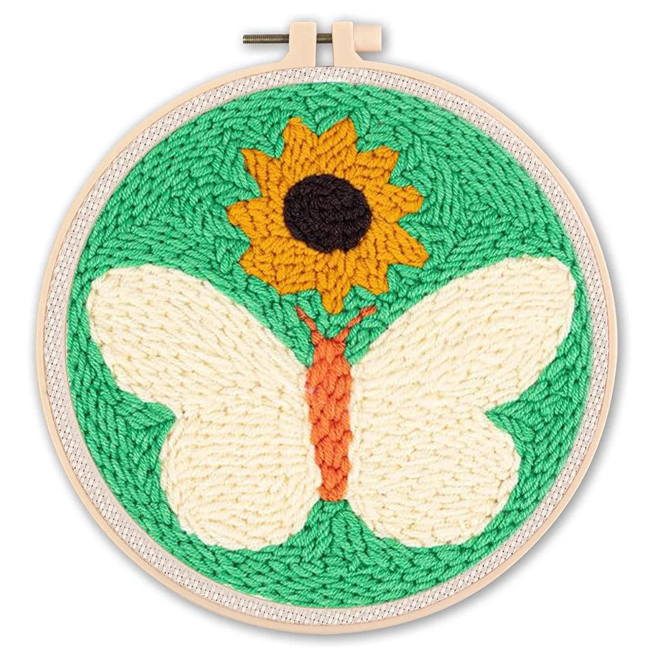 DIY Punch Needle Embroidery Kit – Floral Pattern