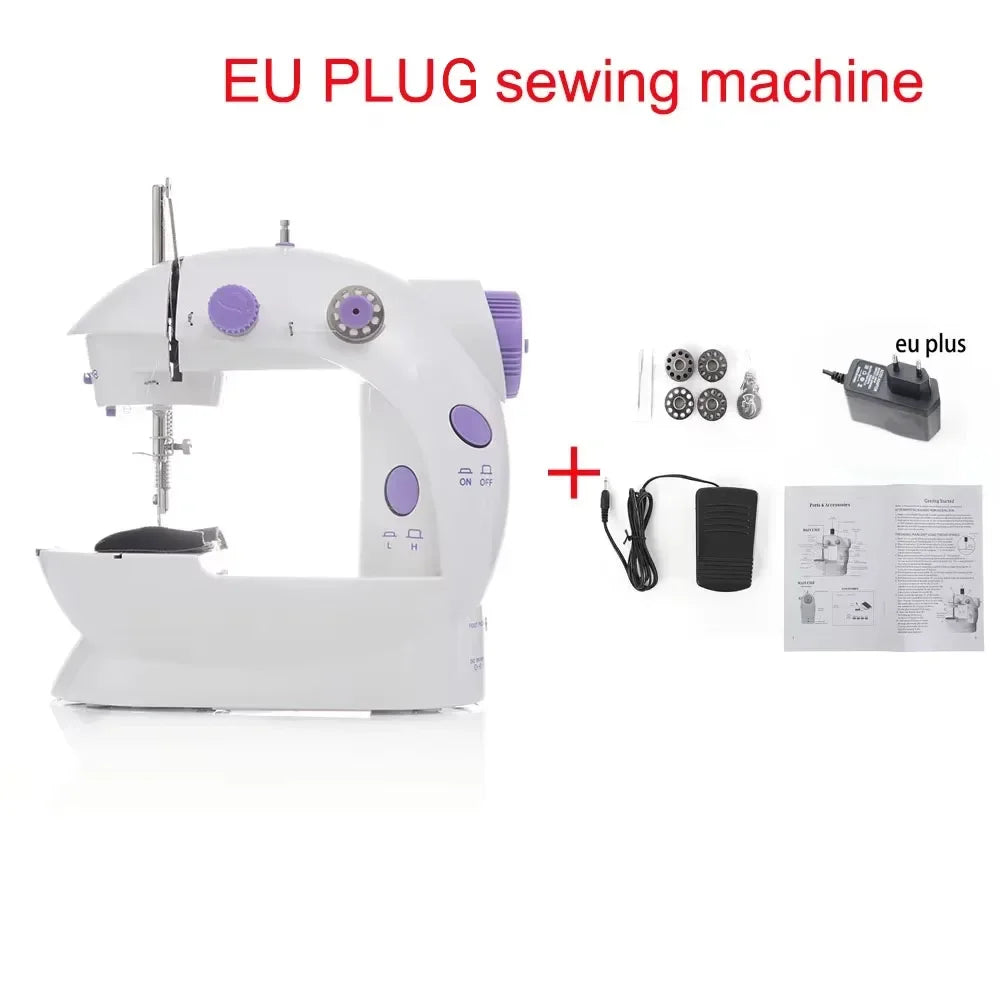 Household Mini Sewing Machine with Light & Accessories