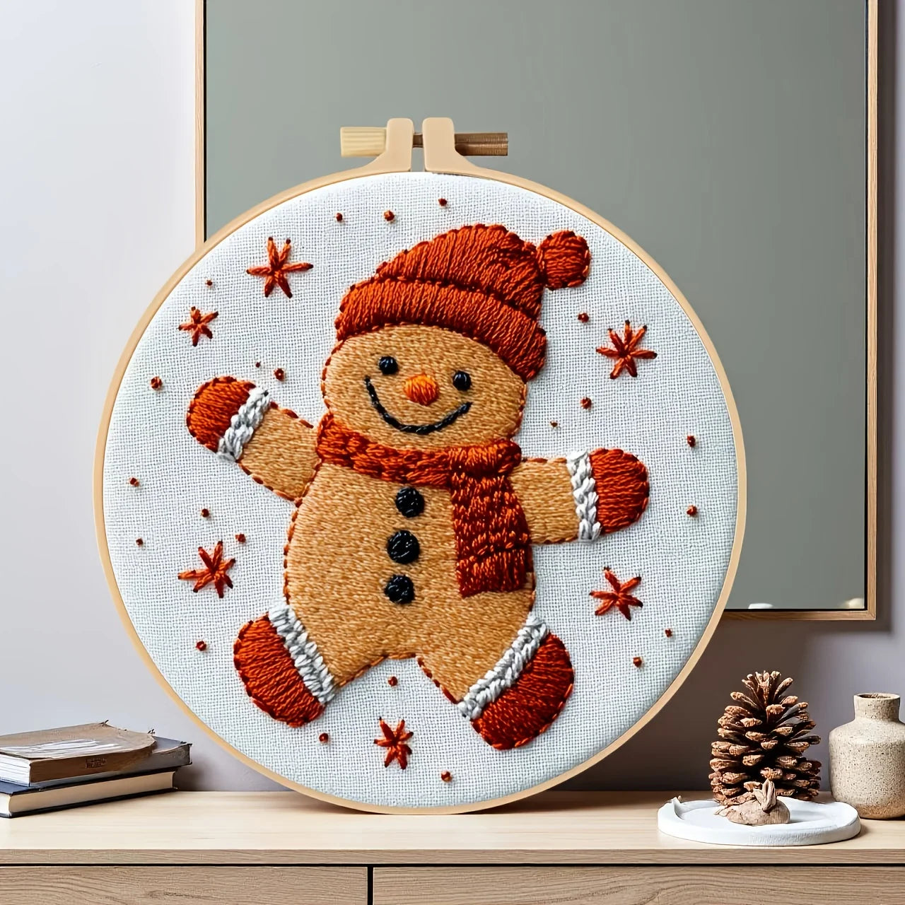 Christmas Gingerbread Man Embroidery Kit