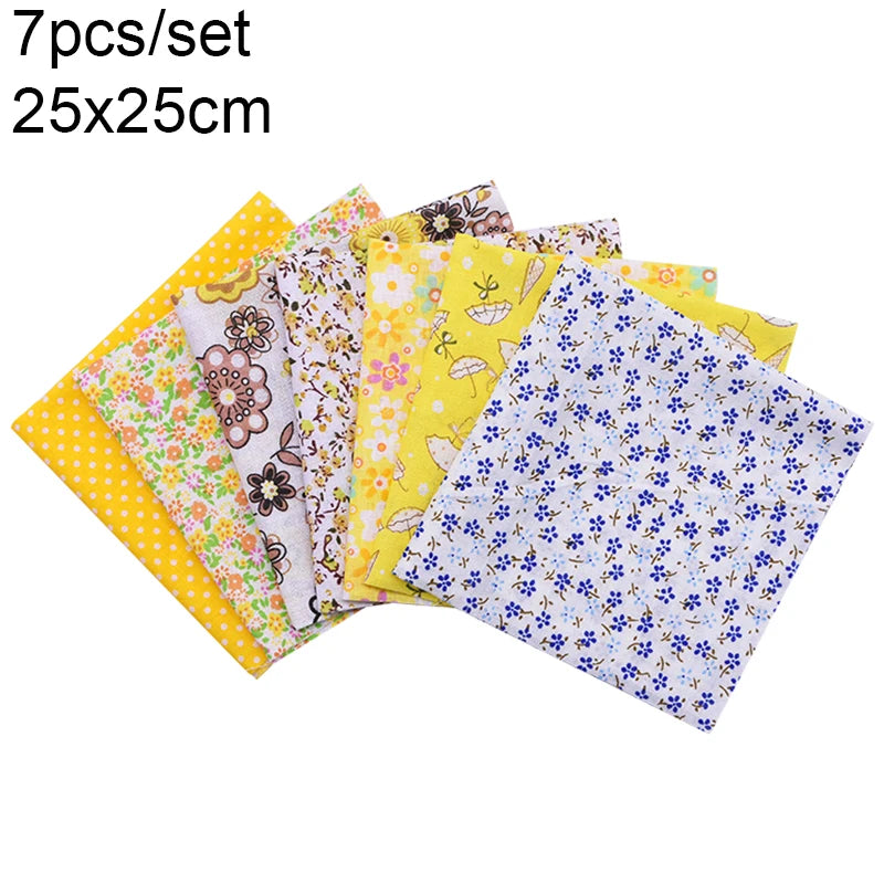 Assorted Floral Printed Cotton Fabric Squares