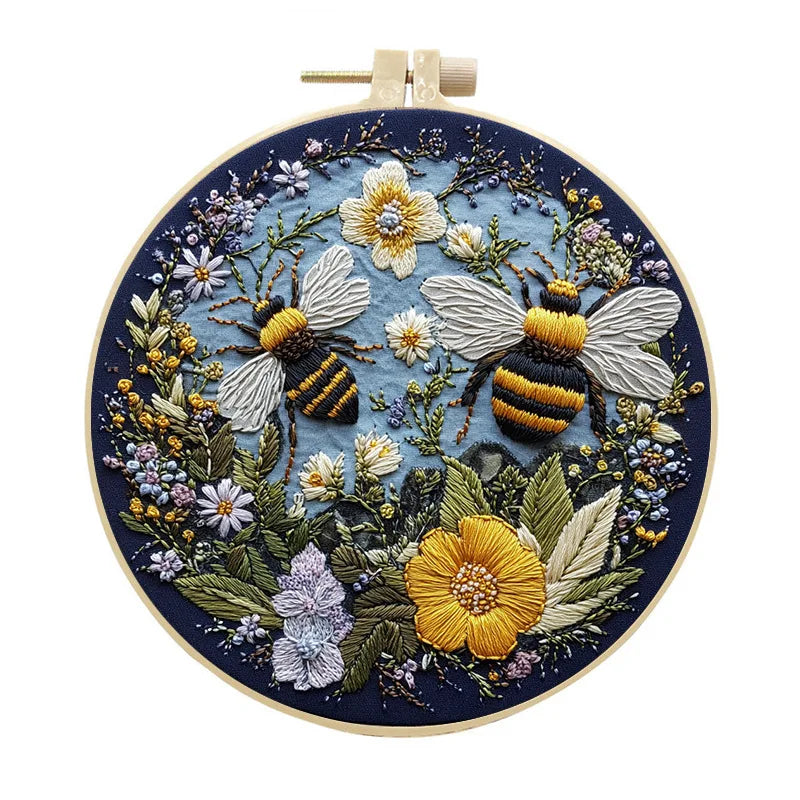Bee Embroidery Kit for Adults