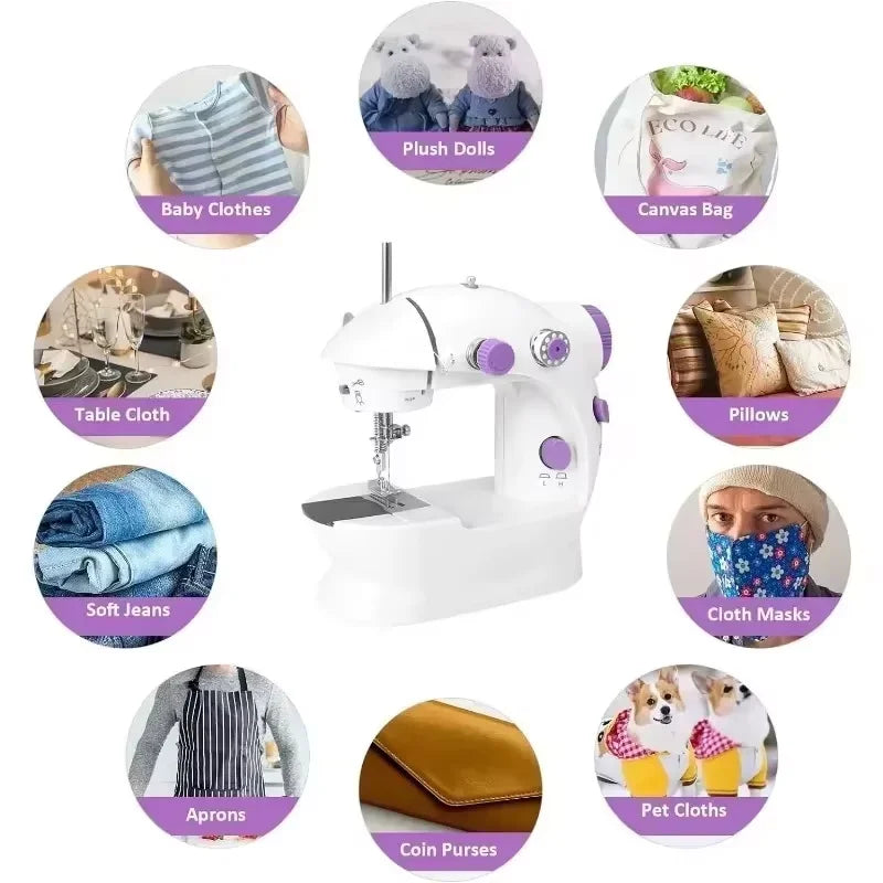 Mini Electric Sewing Machine with Double Speed