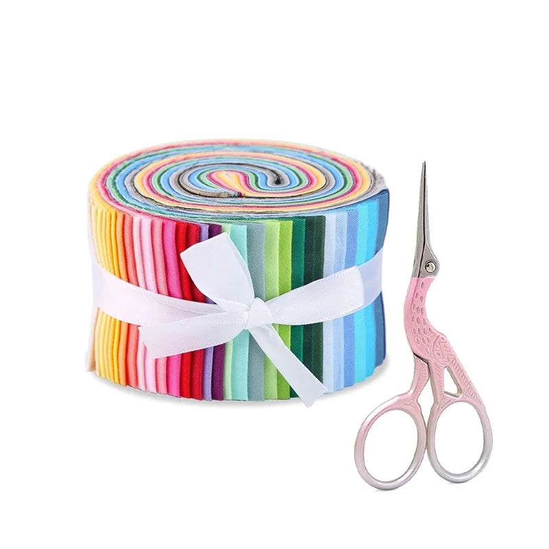 Jelly Roll Cotton Fabric Strips – Random Pattern