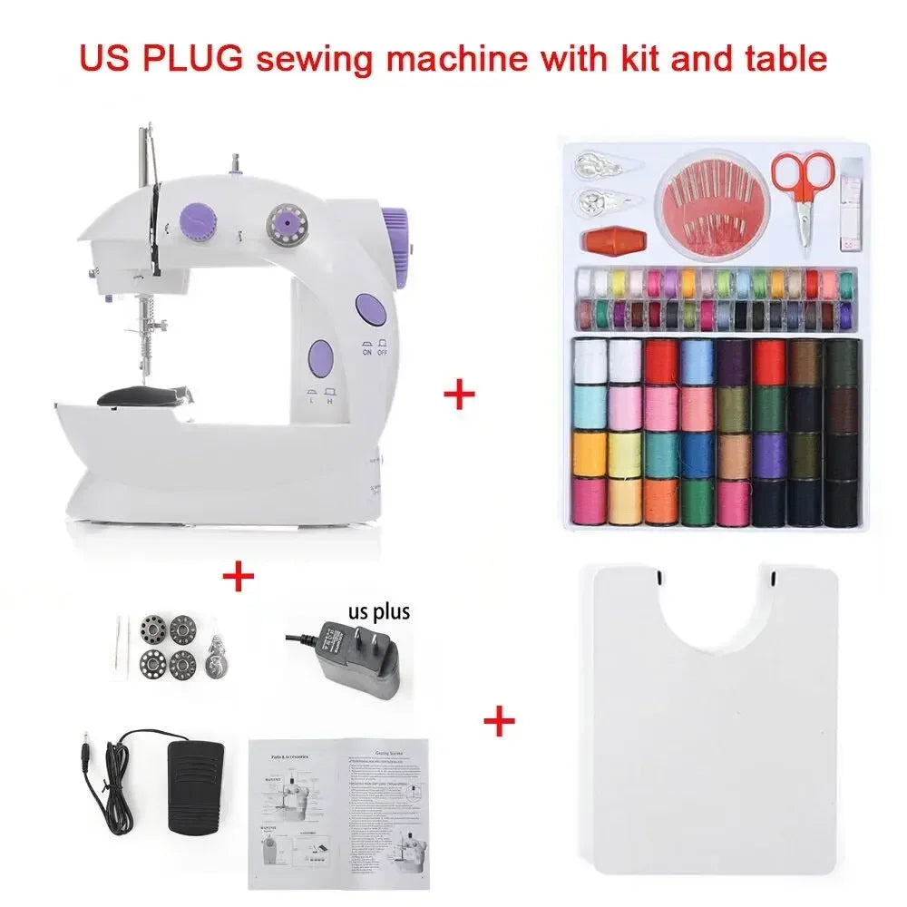 Household Mini Sewing Machine with Light & Accessories