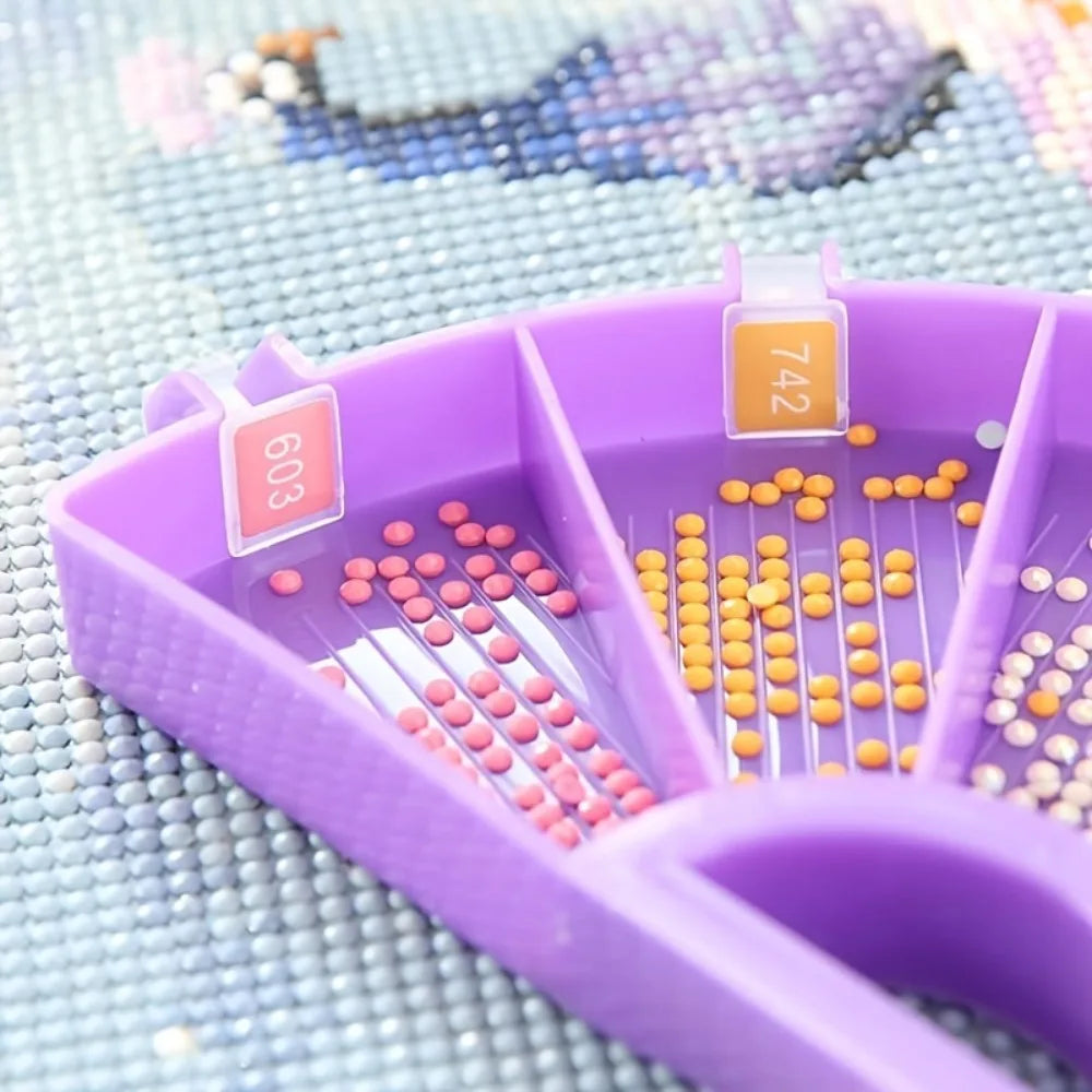 Colorful Diamond Painting Kit with DMC Chart and Square Stickers - Cross Stitch Label and Letter Stickers Included - Mosaic Art