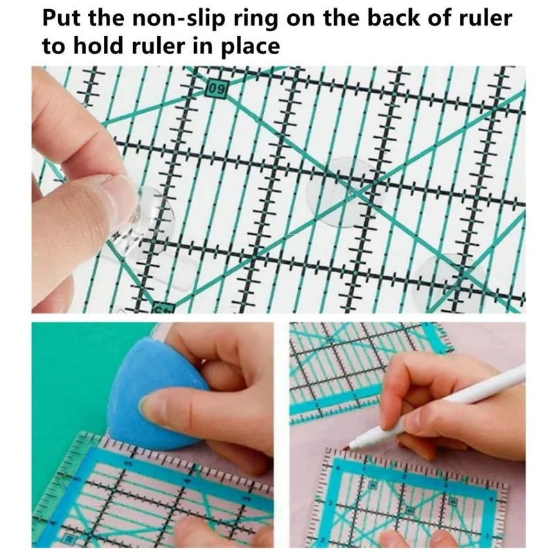 AA81-4Pcs Quilting Rulers,Quilting Rulers And Templates,Square Quilting Rulers Fabric Cutting Ruler For Quilting And Sewing