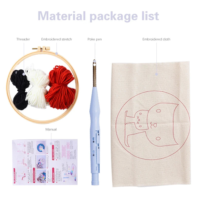 DIY Punch Needle Embroidery Kit – Floral Pattern