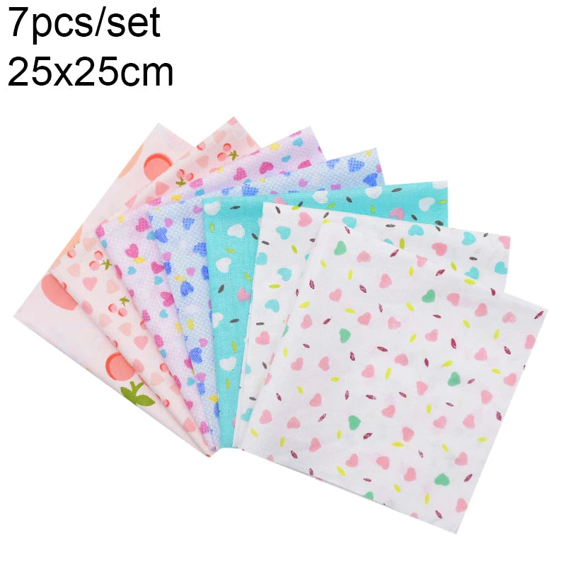 Assorted Floral Printed Cotton Fabric Squares