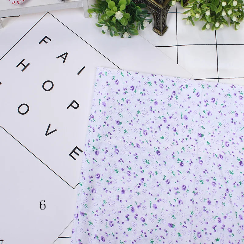 Printed Cotton Fabric for Sewing, Quilting Fabrics for Patchwork, Needlework, DIY Handmade Accessories, 25x25cm