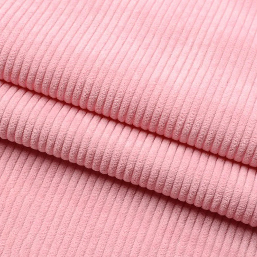 50*150cm Corduroy Fabric Solid Color Stripe for Sewing Apparel Overcoat Skirt Pillow Bed Sheet Cover Clothes Lining Home Textile