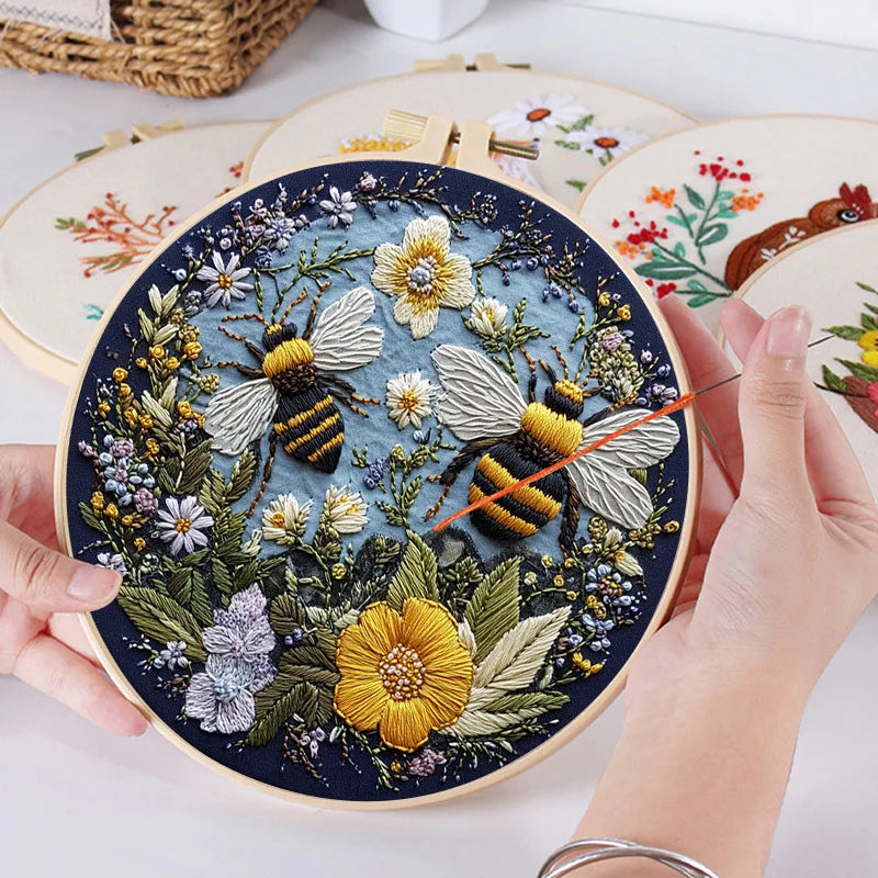Bee Embroidery Kit for Adults