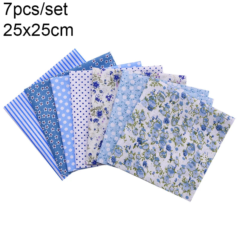 Assorted Floral Printed Cotton Fabric Squares