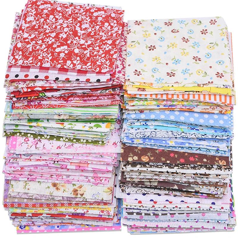 Assorted Floral Printed Cotton Fabric Squares