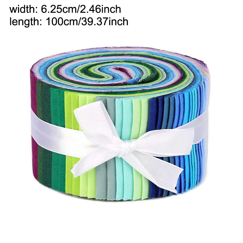 Jelly Roll Cotton Fabric Strips – Random Pattern