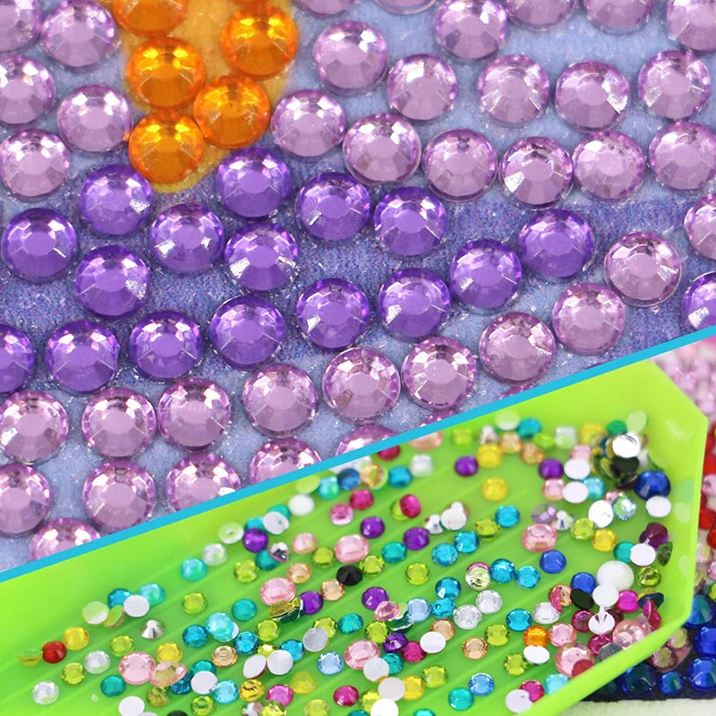 DIY Diamond Art Dots Painting Kits for Kids Animal Art Crafts Kids Girls Boys 5D Diamond Gem Paint by Number Birthday Gifts Toys