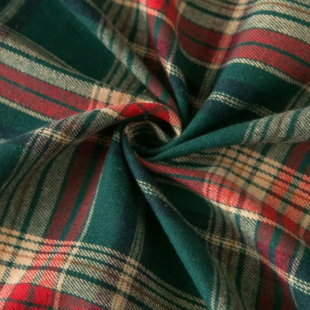 Medium Thick Scottish Checks Polyester Cotton Fabric for Sewing Ladies Skirt School Uniform Skirt Fabric Christmas Decorations