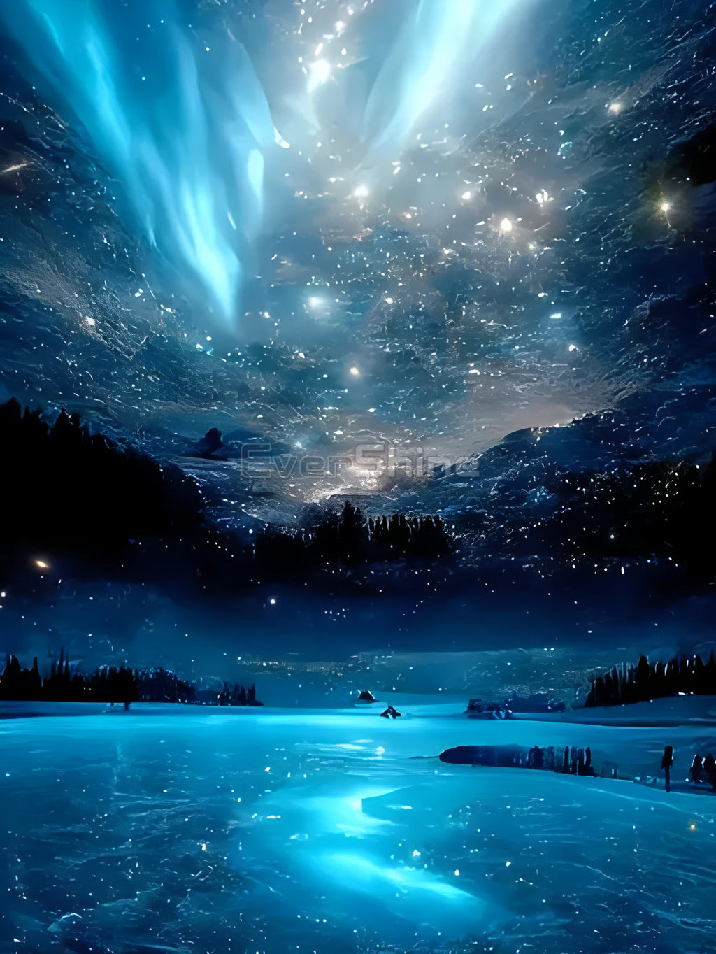 EverShine Moon Diamond Painting Seaside Craft Kit Mosaic Scenery Diamond Art Round Drill Embroidery Waterfall DIY Handmade Gift