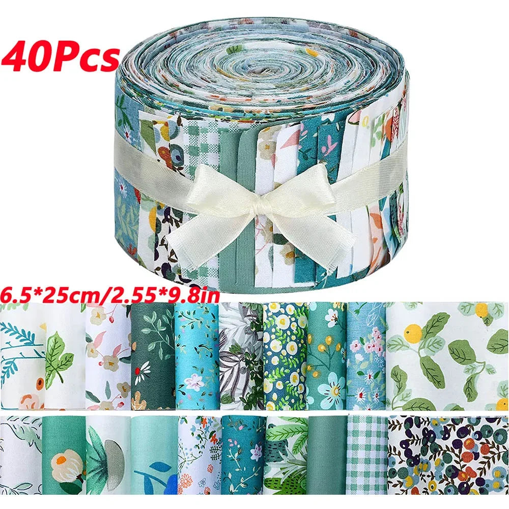 40Pcs Cotton Craft Fabric Cloths Sewing Scrapbook Artcraft Fabric Textile Patchwork Handicraft Quilting Needlework Handmade DIY